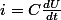 i=C\frac{dU}{dt}