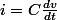 i=C\frac{dv}{dt}