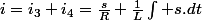 i=i_{3}+i_{4}=\frac{s}{R}+\frac{1}{L}\int s.dt