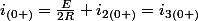 i_{(0+)}=\frac{E}{2R}+i_{2(0+)}=i_{3(0+)}