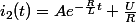 i_2(t)=Ae^{-\frac{R}{L}t}+\frac{U}{R}