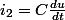 i_2=C\frac{du}{dt}