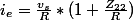 i_e=\frac{v_s}{R}*(1+\frac{Z_{22}}{R})