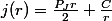 j(r)=\frac{P_{J}r}{2}+\frac{C}{r}