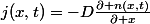 j(x,t)=-D\frac{\partial n(x,t)}{\partial x}