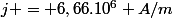 j = 6,66.10^6 A/m