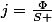 j=\frac{\Phi}{S }
