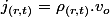 j_{(r,t)}=\rho_{(r,t)}.v_{o}