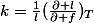 k=\frac{1}{l}(\frac{\partial l}{\partial f})_T
