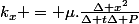 k_x = \mu.\frac{\Delta x^2}{\Delta t\Delta P}