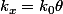 k_x=k_0\theta