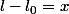 l-l_0=x