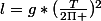 l=g*(\frac{T}{2\Pi })^2