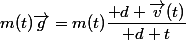 m(t)\vec{g}=m(t)\dfrac{\mathrm d \vec{v}(t)}{\mathrm d t}