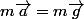 m\vec{a}=m\vec{g}