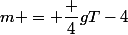 m = \dfrac {4\piRM}{gT-4\piR}