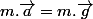 m.\overrightarrow{a}=m.\overrightarrow{g}