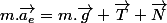 m.\overrightarrow{a_{e}}=m.\overrightarrow{g}+\overrightarrow{T}+\overrightarrow{N}