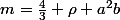 m=\frac{4}{3} \rho a^2b