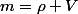 m=\rho V