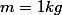 m=1kg