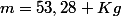 m=53,28 Kg