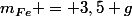 m_{Fe} = 3,5 g