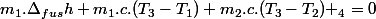 m_1.\Delta_{fus}h+m_1.c.(T_3-T_1)+m_2.c.(T_3-T_2)+\DeltaH_4=0