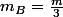 m_B=\frac{m}{3}