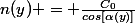 n(y) = \frac{C_0}{cos[\alpha(y)]}
