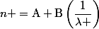 n =\text{A}+\text{B}\left(\dfrac{1}{\lambda }\right)