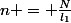 n = \frac{N}{l_1}