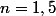 n=1,5