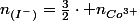n_{\left(I^{-}\right)}=\frac{3}{2}\cdot n_{Co^{3+}}