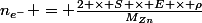 n_{e^-} = \frac{2 \times S \times E \times \rho}{M_{Zn}}