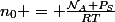 n_0 = \frac{\mathcal{N}_A P_S}{RT}