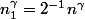 n_1^\gamma=2^{-1}n^\gamma