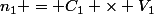 n_1 = C_1 \times V_1