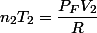 n_2T_2=\dfrac{P_FV_2}{R}