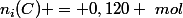 n_i(C) = 0,120 ~mol