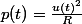 p(t)=\frac{u(t)^{2}}{R}