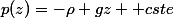 p(z)=-\rho gz +cste