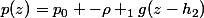p(z)=p_0 -\rho _1g(z-h_2)