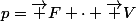 p=\vec F \cdot \vec V