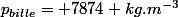 p_{bille}= 7874 kg.m^{-3}