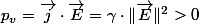 p_{v}=\overrightarrow{j}\cdot\overrightarrow{E}=\gamma\cdot\Vert\overrightarrow{E}\Vert^{2}>0