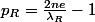 p_R=\frac{2ne}{\lambda_R}-1