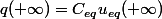 q(+\infty)=C_{eq}u_{eq}(+\infty)