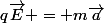 q\vec{E} = m\vec{a}
