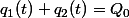 q_1(t)+q_2(t)=Q_0